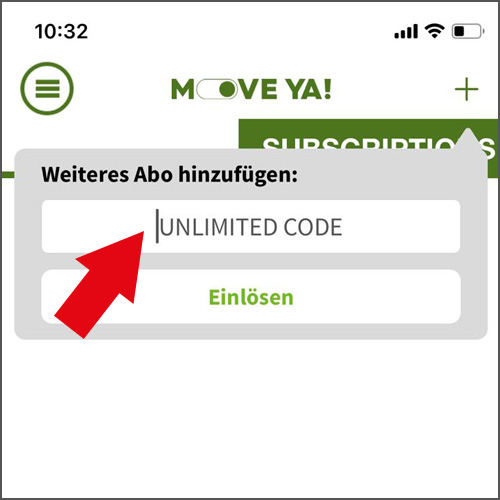 Code eingeben